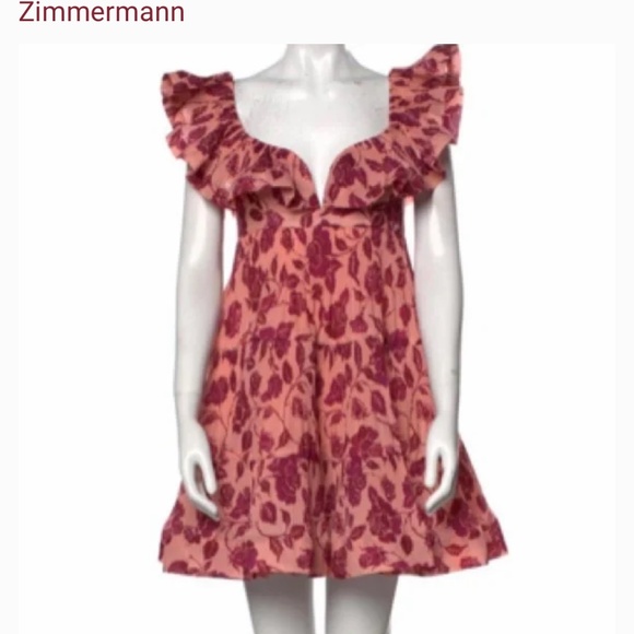 NWT zimmermann Lovestruck pleated dress - Picture 8 of 9